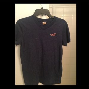 Hollister, blue, v-neck shirt